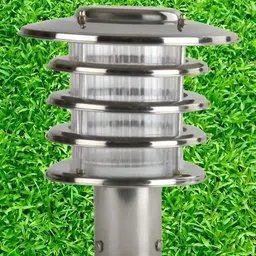 KINIS Silver Modern Shape Gate & Garden Light Outdoor Lamps-image-98