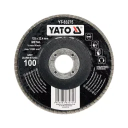 Yato 125 mm 80 Grit Aluminum Oxide Flap Disc For Fibre Glass Grinding-image-97