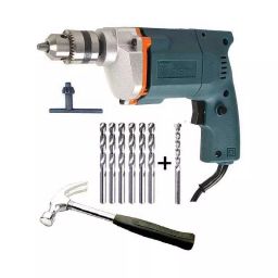 Tiger Electric Drill Machine with 6 HSS, 1 Masonry Drill Bit Set and 1 Hammer TGP10 300W 10 mm-23