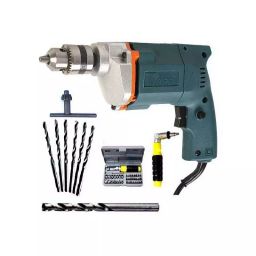 Tiger Drill Machine with 6 HSS, 1 Masonry Bit Set and 41 Pcs Screwdriver Set TGP10 300W 10 mm-48