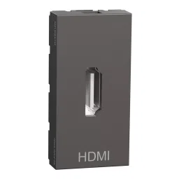 Schneider Preterminated HDMI Socket Miluz ZeTa Warm Grey 1 Module, MZHDMI1M_WG-32