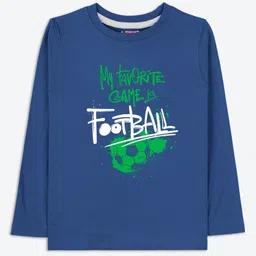 ariel Boys Typography Printed Round Neck Cotton T-shirt-13