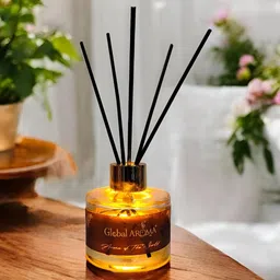 GLOBAL AROMA Blue & Red Rajnigandha Reed Aroma Oil Diffuser & Sticks 120ml image 4