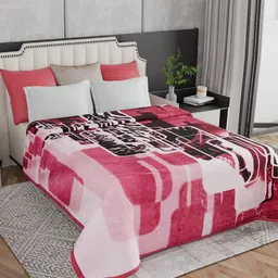 Signature Red & White Mink Heavy Winter Double Bed Blanket-14