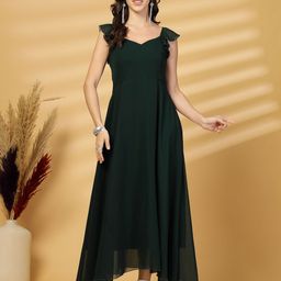 T TRYON ULTIMATE Georgette Fit & Flare Maxi Dress-image-64