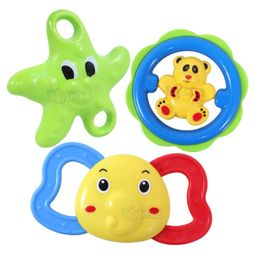 Toyshine Pack of 3 Rattle Set with Teethers for New Born Babies Non-Toxic - Multicolor-16