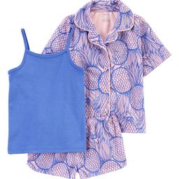 Carter's Toddler 3 Piece Pineapple Loose Fit PJs - Pink & Blue-image-14