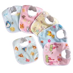 Fantasy India Baby Soft Feeding Bibs Apron Cute Multi Print with Tich Button Waterproof Pack of 6 (Assorted)-image-90