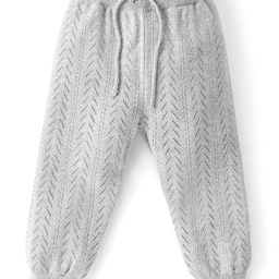 Babyhug Sweater Knit Fleece and Woollen Pants - Grey-image-36