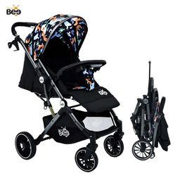 Golden Bee Choco Joy Stroller with Detachable Food Tray and Reversible Handlebar (Black Dreamer)-14