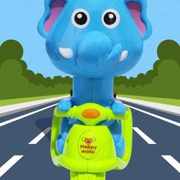 Bunie Press and Go Elephant with Scooter Toy  Multicolor-14
