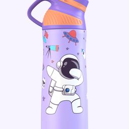 RabitatZylo AstronautPrinted Vacuum Insulated Water Bottle Purple - 550 ml-image-114