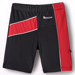 ROVARS Color Block Swimming Trunk - Black & Red-image-76