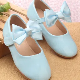 Babyoye Velcro Closure Ballerina With Bow Applique - Blue-picture-32