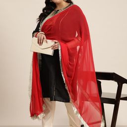 Sztori Solid Silk Chiffon Dupatta-picture-44