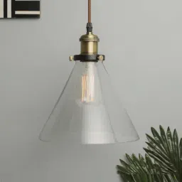 Homesake Clear Globe Shape Glass Hanging Lamp - Set of 1-picture-16