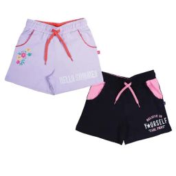 3PIN Girls Multi Cotton Regular Fit Printed Shorts - Pack of 2-picture-3