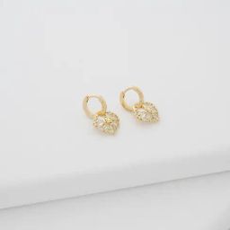 Ted Baker Crystal Cluster Heart Drop Earrings-11