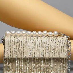 Rocia Golden PU Textured Clutches For Women-image-4