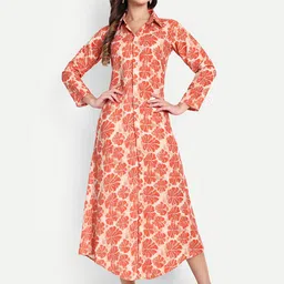 TILISM Women Floral Printed Cotton Maxi Dress-image-92