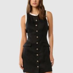 Forever New Black Solid Mini Dress-image-62