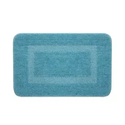 Saral Home Blue Polyester 1523 GSM Bath Mat - Set of 1-image-65