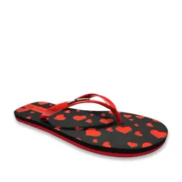 Clog London Women's Red & Black Printed Flip Flops-image-6