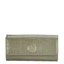 Tommy Hilfiger Jocelyn Olive Green Textured Wallet for Women-image-59