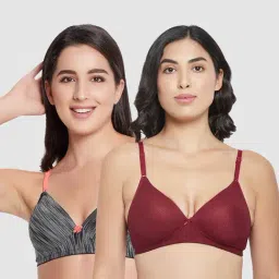 Clovia Multicolor Printed Padded Bra (Pack of 2)-image-53