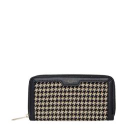Accessorize London Black Textured Zip Around Wallet for Women-image-73