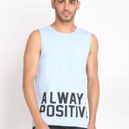 Chkokko Sky Blue Regular Fit Printed T-Shirt-image-79