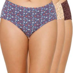 Amante Multicolor Cotton Printed Hipster Panty (Pack of 3)-image-70