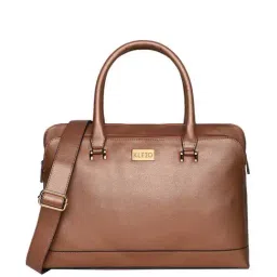 KLEIO Faux Leather Brown Medium Laptop Messenger Bag-32