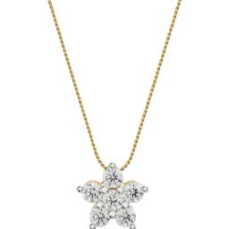 EMORI 14k (585) Yellow Gold Mosi Leaf Diamond Pendant-picture-48