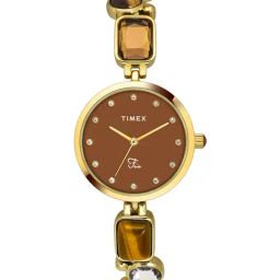 Timex Fria Women Brown Round Analog Watch - TWEL17800-13