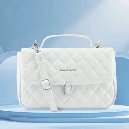 Fastrack White Textured Medium Sling Handbag-5