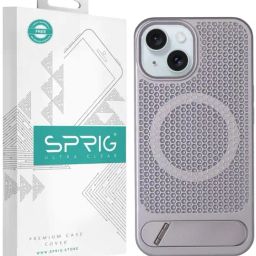 Sprig Back Cover for iPhone 15 Magsafe PC Stand Back Cover (White)-image-6