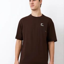 Spykar Men Brown Loose Fit Solid Half Sleeve Casual T-Shirt-image-44