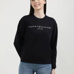 TOMMY HILFIGER Black Graphic Print Sweatshirt-picture-0