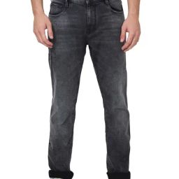 Spykar Black Cotton Regular Fit Jeans-image-92