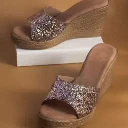 Inc.5 Women's Rose Gold Casual Wedges-image-20