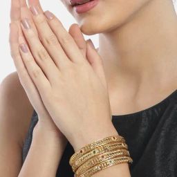 YouBella Gold Plated Stylish Traditional Bangle Set-25