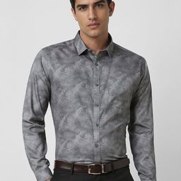 Van Heusen Men Slim Fit Spread Collar Abstract Printed Cotton Formal Shirt-picture-48