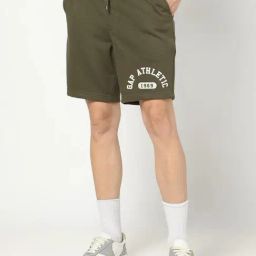 GAP Green Regular Fit Embroidery Shorts-image-24