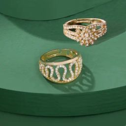 Zaveri Pearls Golden Brass Rings for Women-image-98