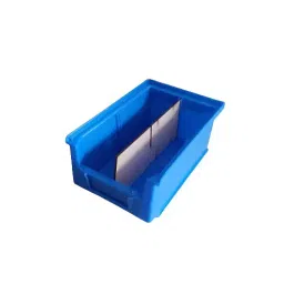 Avsar Plastic 170x115x75 mm Blue FPO Crate Bin 5 Capacity 1 Kg Approx with Verticle & Horizontal Partition (Pack of 16)-19