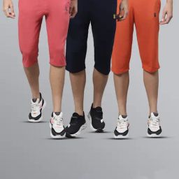 Vimal Jonney Multicolor Regular Fit Capris - Pack of 3-picture-46