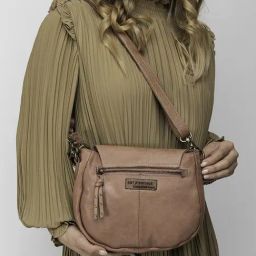 Art N Vintage Carob Blush Pink Leather Textured Small Sling Handbag-image-80