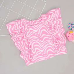 Pantaloons Junior Girls Snow White & Pink Camouflage Casual Tops & Tees-image-61