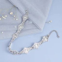 SOHI Silver Designer Stone Party Necklace-25